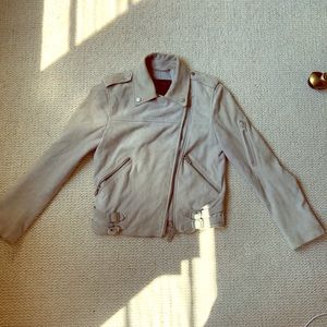 All Saints light grey suede jacket